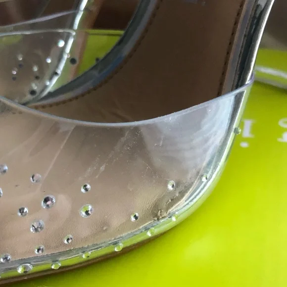Gianni Bini Clear Rhinestone Studded Heels - Picture 11 of 12